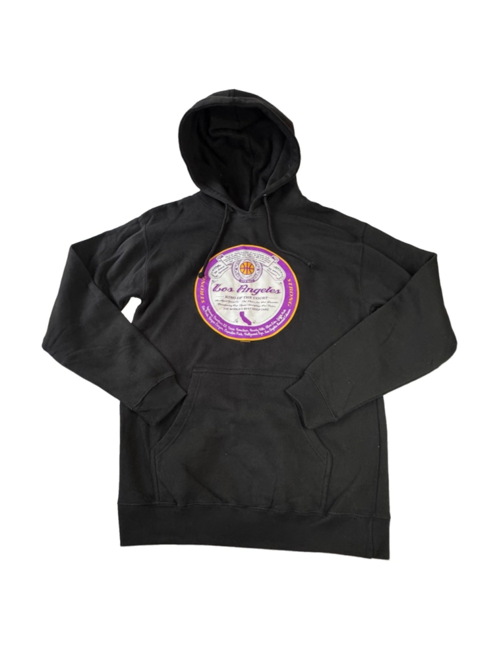 Los Angeles “King of the Court “ Black Hoodie Sweater Size:M Men